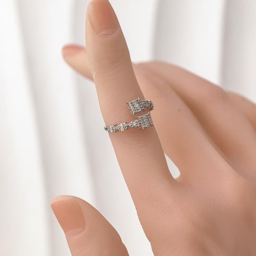 خاتم الماس باغيت مزدوج فاخر