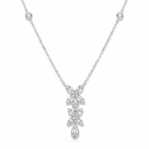 تعليقة الماس سلسلة ناعمة على شكل الفراشة بوزن 0.33...