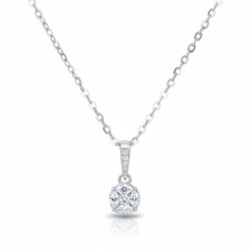 تعليقة الماس سلسلة ناعم سوليتير تجميع بوزن 0.39 قي...