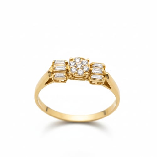 خاتم الماس دائري كلاستر فاخر