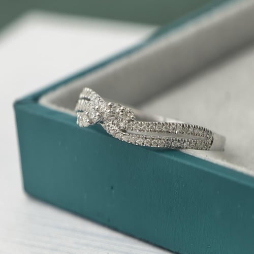 خاتم الماس متشابك كلاستر فاخر