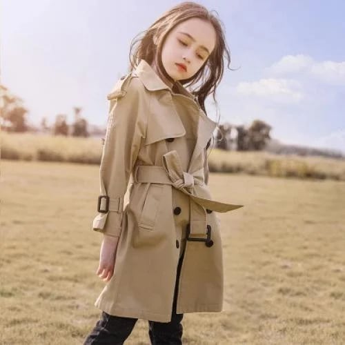 Long jacket for girls from age 6-13 years for spri...