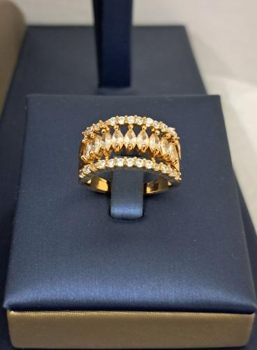 خاتم بمقاس مفتوح بتفاصيل براقة ثلاثية