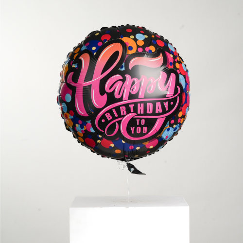 بالون اسود happy birthday