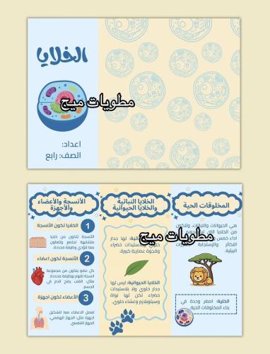 مطوية الخلايا - علوم صف رابع