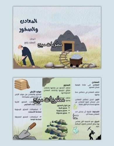 مطوية المعادن والصخور - علوم صف خامس