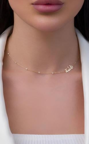 قلادة بالاسم زركون باللؤلؤ