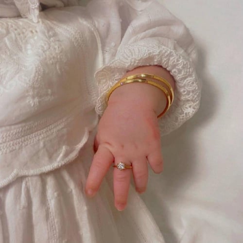 خاتم مواليد شكل الماسه