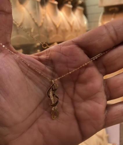 عقد سلسال ناعم بالاسم حروف