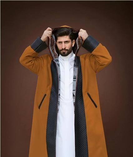 فروة رجالي تلتبس وجهين جملي - اسود