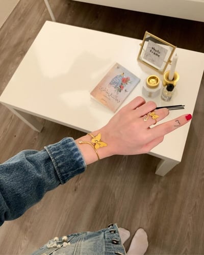 خاتم اسواره بالاسم مع زركون