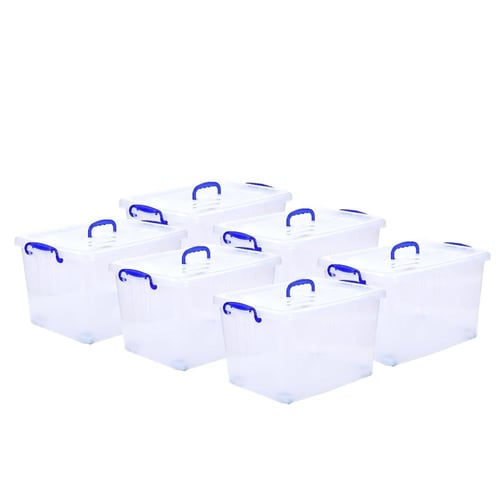مجموعة صناديق التخزين مكونة من 6 صناديق 55 لتر