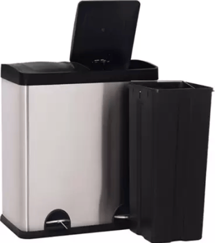 سلة نفايات مكون من حوضين 40 لتر