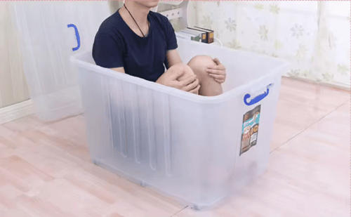 طقم صناديق تخزين بلاستيك مع غطاء مكون من 5 صناديق