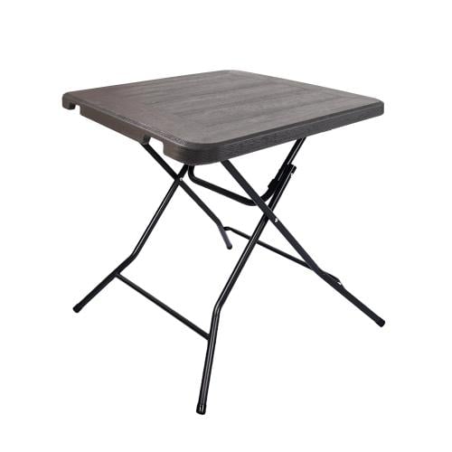 طاولة فايبر مربعة الشكل قابلة للطي 80*80 رمادي