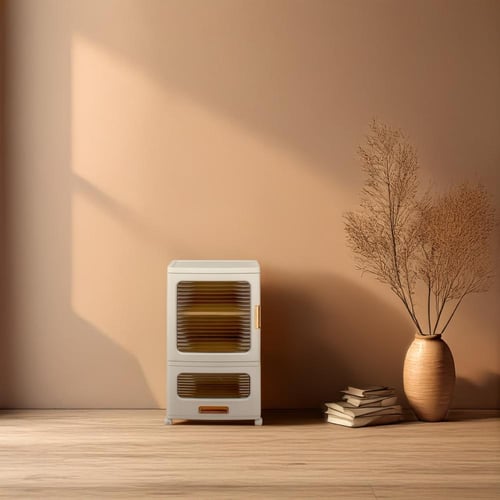 ادراج تخزين بلاستيكية قابلة للطي طبقة باب واحد مع...