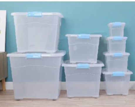 طقم مكون من 5 صناديق تخزين بلاستيكية