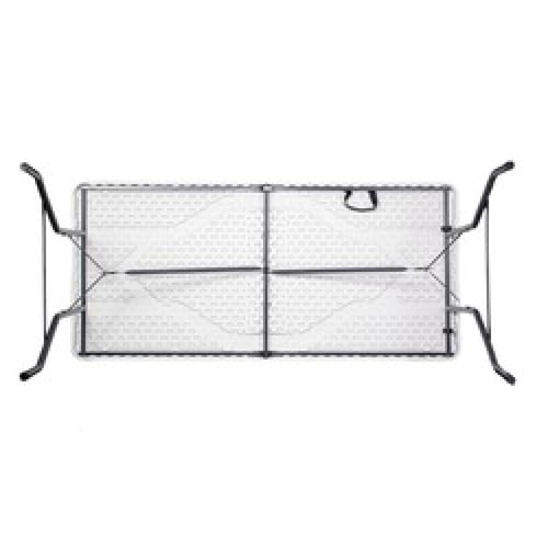 طاولة فايبر مستطيلة قابلة للطي مقاس 180 * 74 ابيض