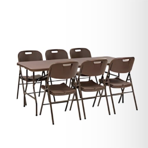 طقم سفرة للحدائق قابل للطي مكون من طاولة و 6 كراسي...