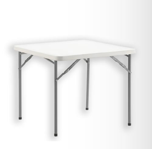 طقم سفرة مكون من طاولة مربعة قابلة للطي 86 سم و عد...