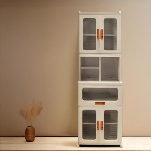 ادراج تخزين بلاستيكية قابلة للطي طبقتين مع سحاب مع...