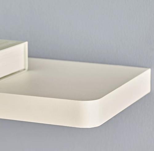 رف خشبي عائم بزاوية منحنية 23*60 سم