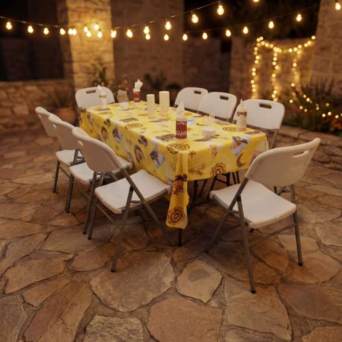 بكج طقم سفرة رمضان طاولة مع 8 كراسي + أكواب ومنادي...