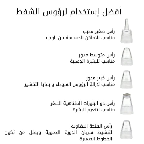 جهاز شفط الرؤوس السوداء 6 في 1