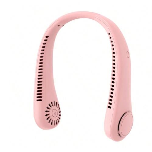 مروحة تبريد تُوضع حول العنق على شكل سماعة – لون ور...