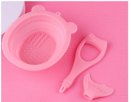 اناء تنظيف أدوات مكياج قابل للطي والاتساع