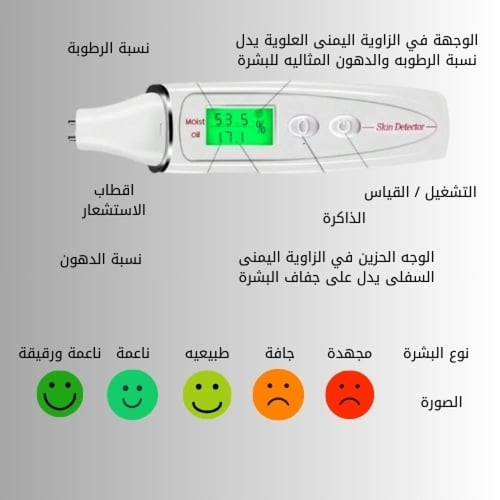 جهاز قياس رطوبة ودهون البشرة