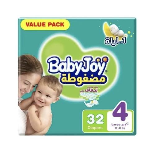 بيبي جوي كرتون حفاظات مقاس 4 كبير 4 × 32 قطعة