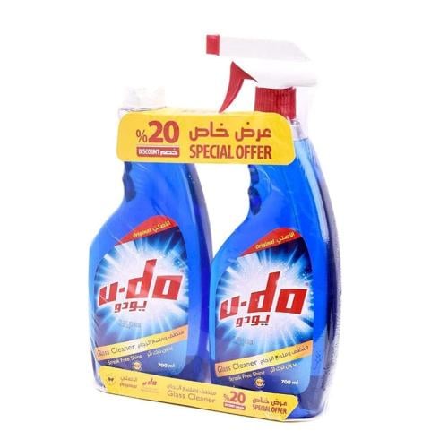 يودو بخاخ منظف الزجاج 700 مل 1+1