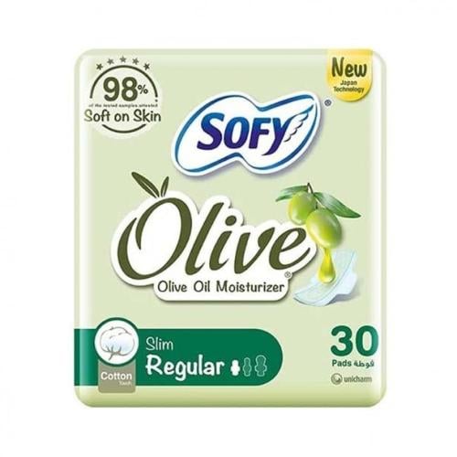 سوفي فوط صحية حجم عادي بزيت الزيتون 30 قطعة