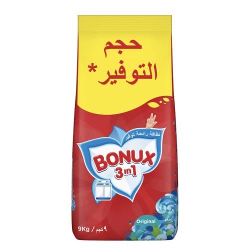بونكس 3 في 1 مسحوق غسيل للغسالات العادية 9 كيلو