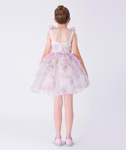 فستان شيفون مزهر للبنات