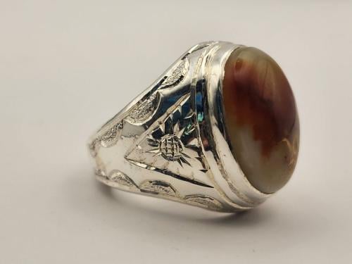 عقيق هندي خام فاخر مقاس 24 عربي