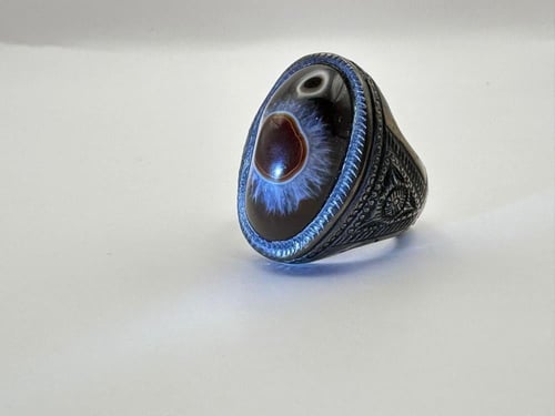 خاتم سليماني عين حمراء فلور مقاس 21 عربي