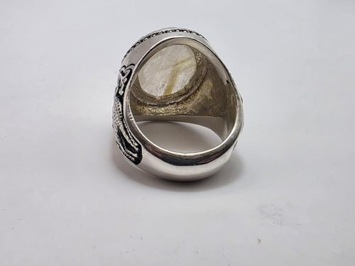 خاتم روتيل صياغه ورشه الشريف بفضه 950 مقاس 11 امري...