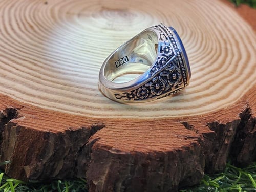 خاتم عقيق يماني مصور صياغه عارف مقاس 23 عربي