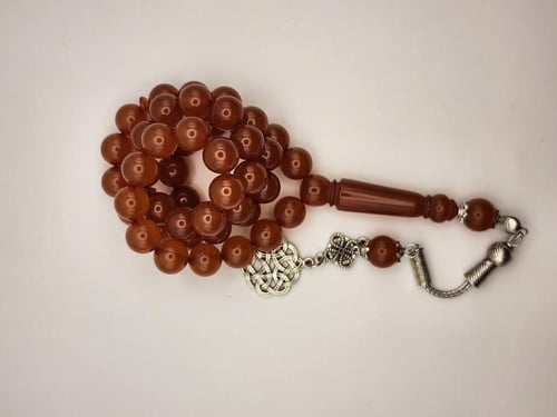 سبحه بكالايت 45 خرزه 10 ملي باللون البني