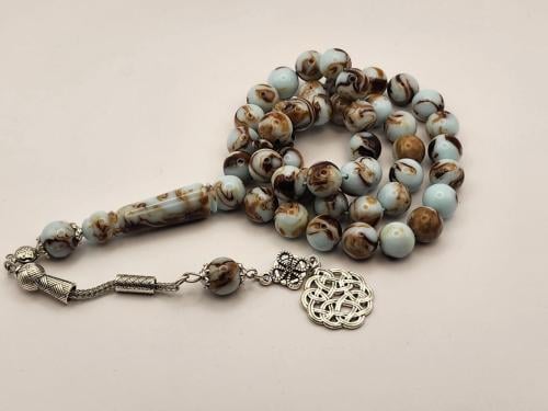 سبحه بكالايت 10 ملي 45 خرزه باللون الفستقي