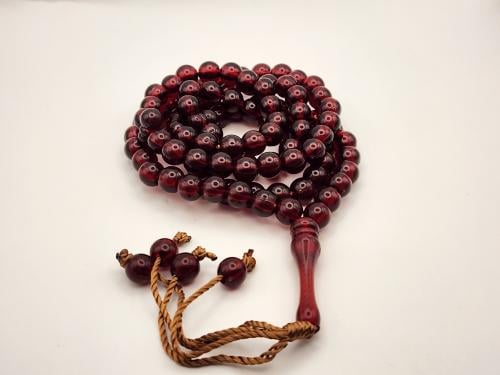 سبحه 99 خرزه 7.5 ملي باللون العودي