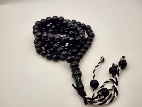 سبحه 99 خرزه 7.5 ملي باللون الاسود