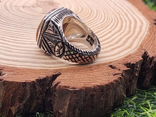 عقيق يماني مميز صياغه عارف