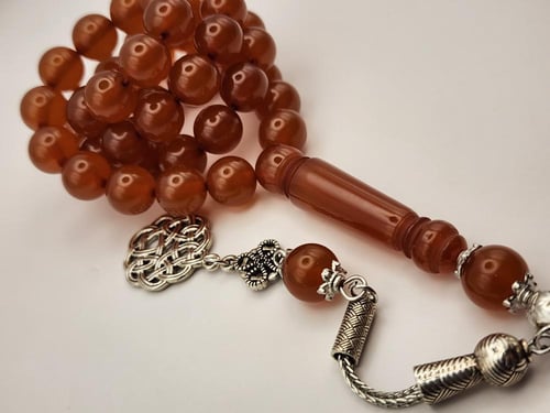 سبحه بكالايت 45 خرزه 10 ملي باللون البني