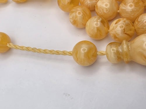 سبحه تراب كهرمان فواح بتمليكه 33 خرزه 10 ملي