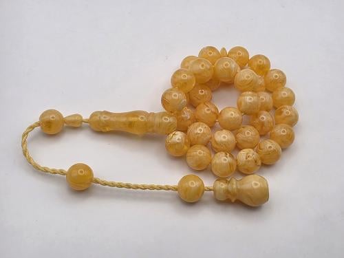 سبحه تراب كهرمان فواح بتمليكه 33 خرزه 10 ملي