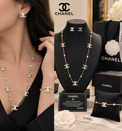 سلسال وحلق شانيل ماستر كوالتي ضمان سنه