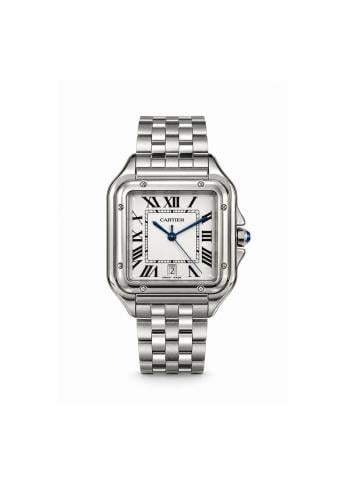 W25054P5 - ساعة كارتييه بانثير ستيل مينا بيضاء أرق...